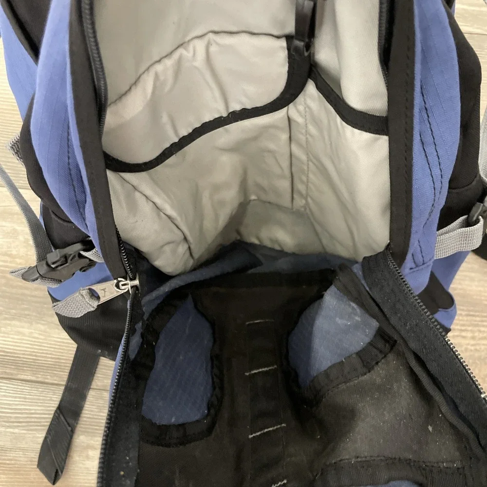 JanSport Airlift 1.0 Backpack Rare Discontinued Hiking Pack Blue Black LightTech